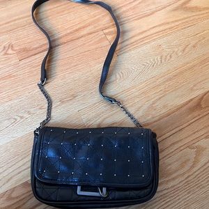 Zara black studded crossbody purse